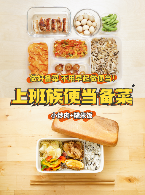 餐饮美食备菜指南美食分享小红书封面配图预览效果