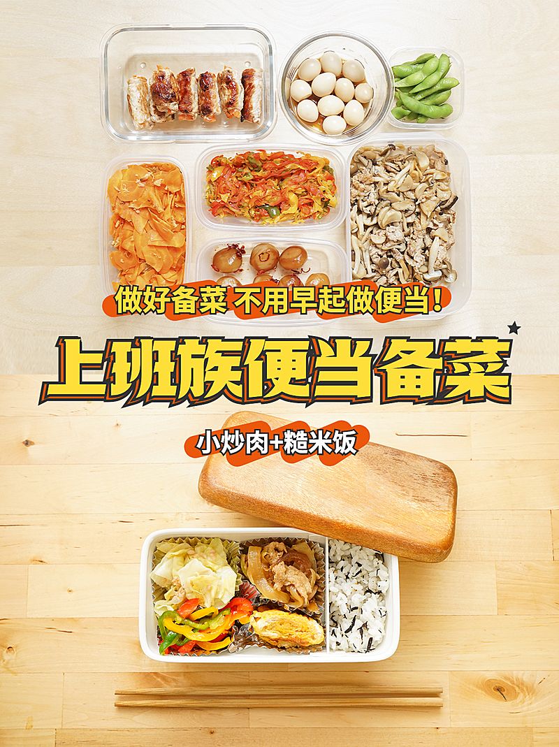 餐饮美食备菜指南美食分享小红书封面配图