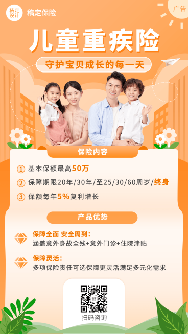 金融保险险种介绍产品营销创意手机海报预览效果