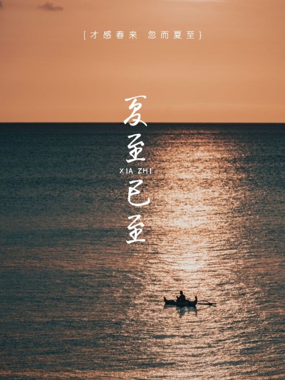 夏至节气晒照简约风plog模板