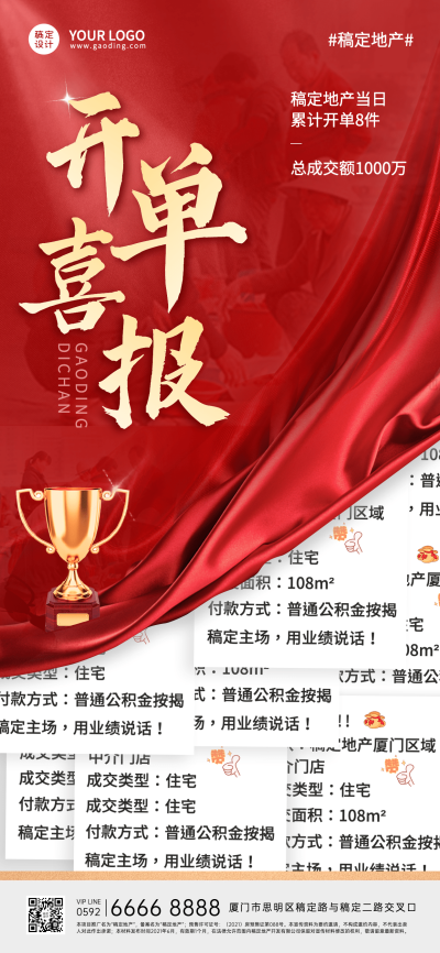 房地产中介表彰颁奖喜庆喜报