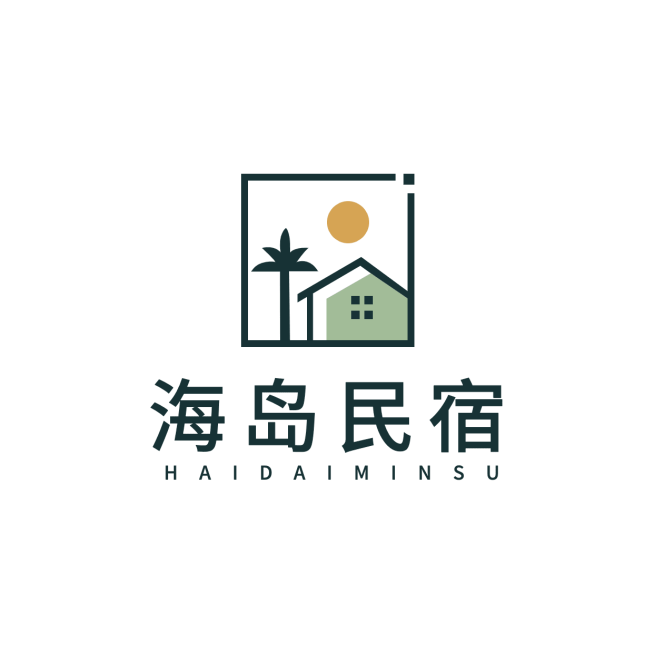 旅游住宿简约LOGO微信头像预览效果