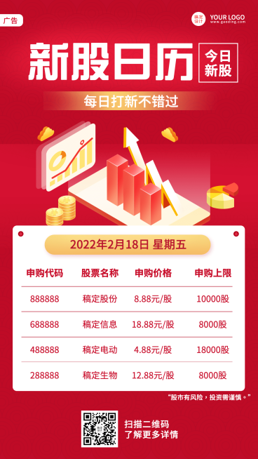 金融保险产品营销喜庆竖版海报预览效果