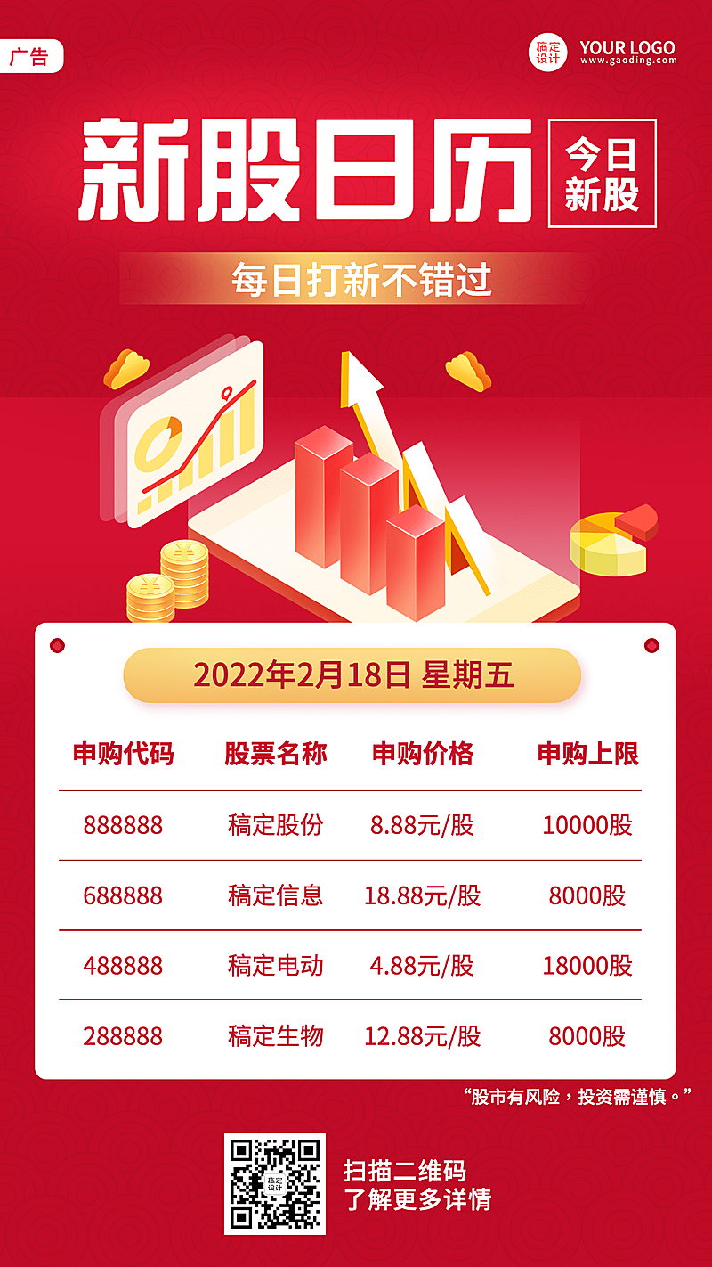 金融保险产品营销喜庆竖版海报