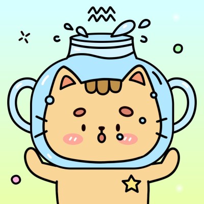 十二星座插画微信头像水瓶座
