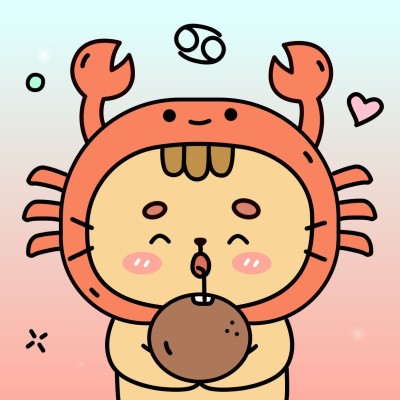 十二星座插画微信头像巨蟹座