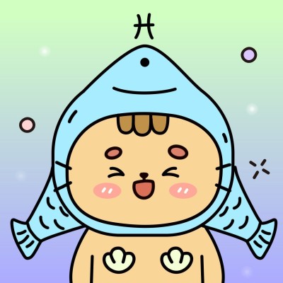 十二星座插画微信头像双鱼座