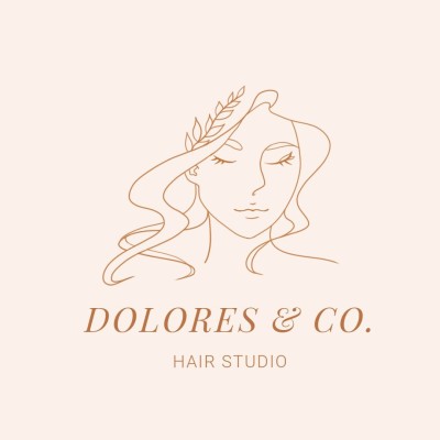 Hand Painted Woman Hair Salon Barber Shop Beauty Services Brand Logo