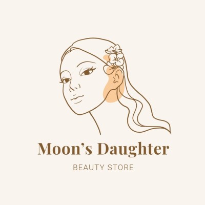 Hand Painted Woman Beauty Cosmetics Skincare Company Brand Logo