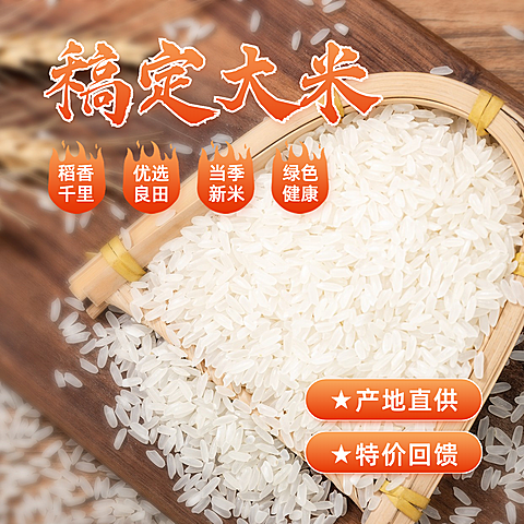 特产美食大米方形产品展示