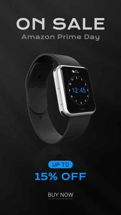 Amazon Prime Day Electronic Smart Watch Discount Promotion Sale Ecommerce Story
