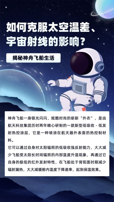 航天航空科技风融媒体海报