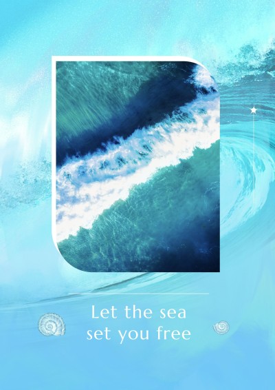 Ocean Waves Motivational Inspirational Quotes Poster