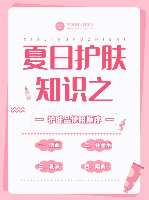 美容美妆护肤品小红书封面科普攻略预览效果
