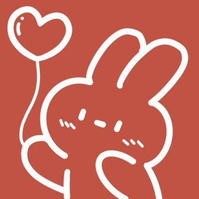 可爱兔子趣味微信情侣头像