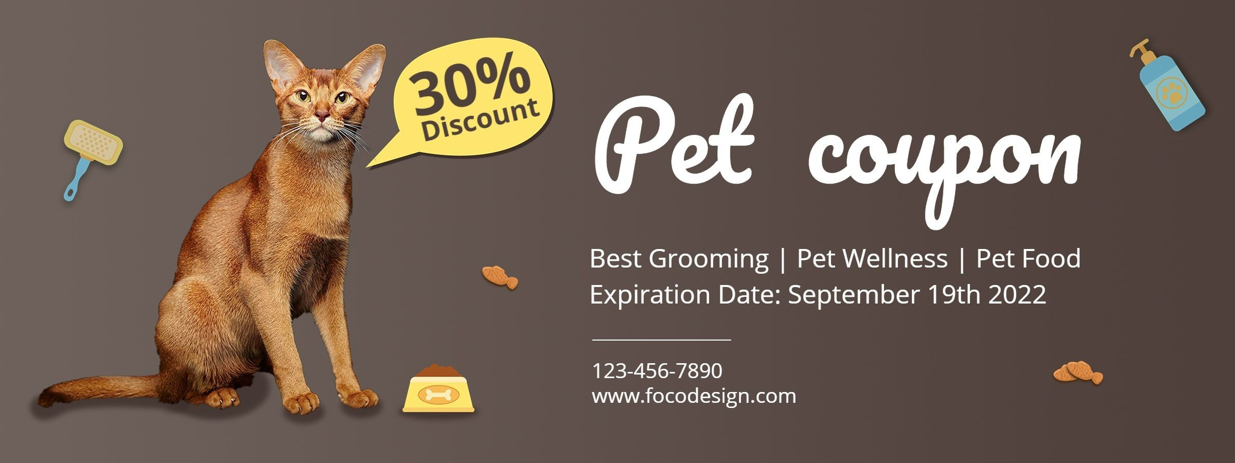 Pet Grooming Services Coupon Discount Voucher