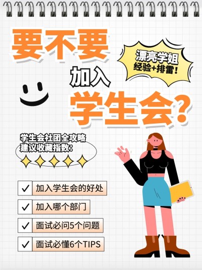 学生会社团纳新攻略指南小红书配图