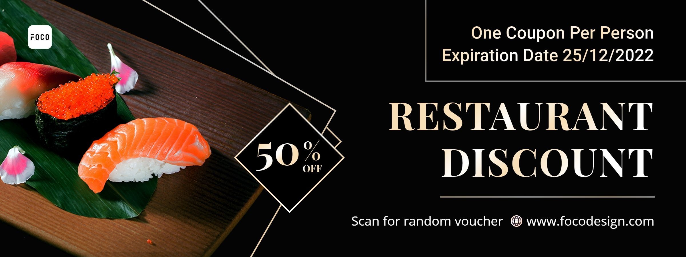 Lines Element Sushi Japanese Restaurant Food Voucher Discount Coupon