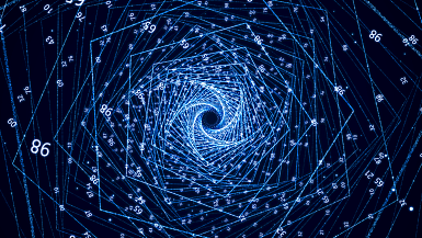 蓝色唯美粒子科技数字穿梭背景视频AE模板