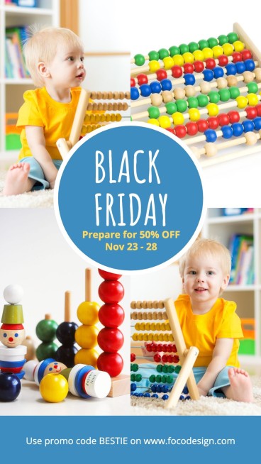 Black Friday Baby Shop Sale Ecommerce Story预览效果