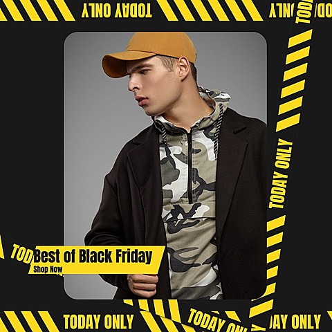Fashion Men's Wear Black Friday Promotion Ecommerce Product Image