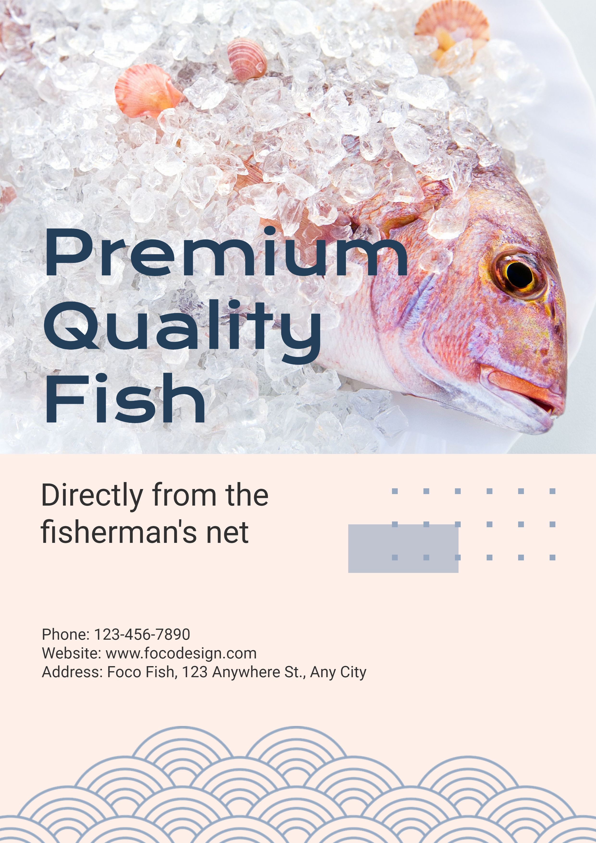 Fish Seafood Groceries Promo Advertising Poster