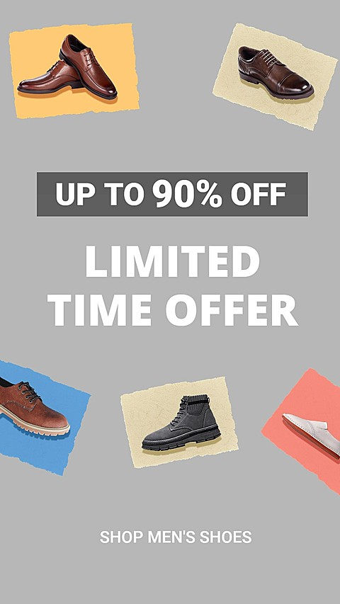 Men's Leather Shoes and Boots Fashion Sale Promo Ecommerce Story