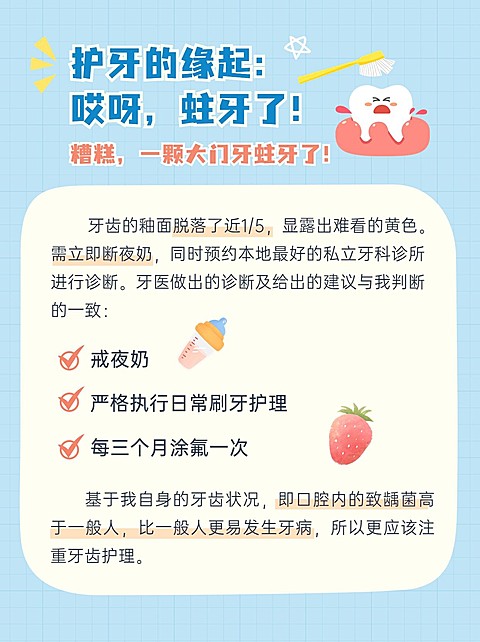 母婴亲子儿童护牙科普小红书封面