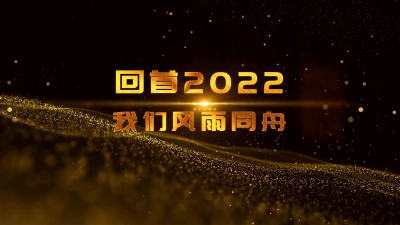 企业年会开场黑金酷炫风横版视频