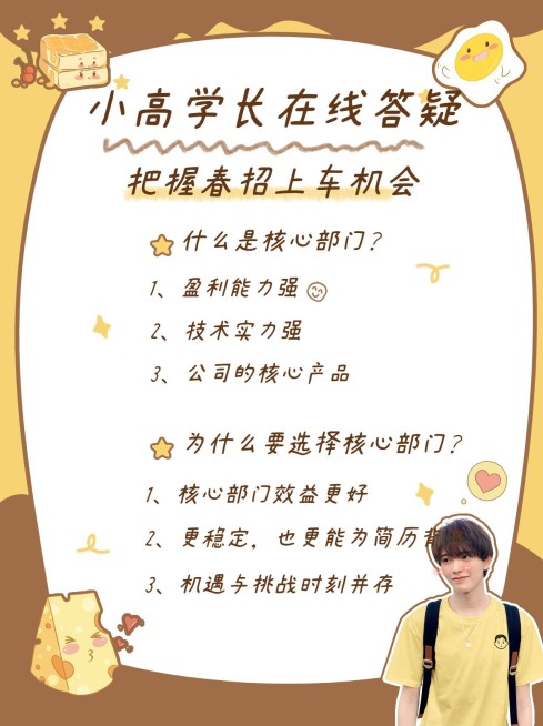 可爱手绘风春招求职岗位分析在线答疑小红书封面配图预览效果