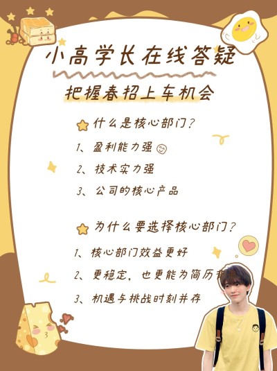 可爱手绘风春招求职岗位分析在线答疑小红书封面配图