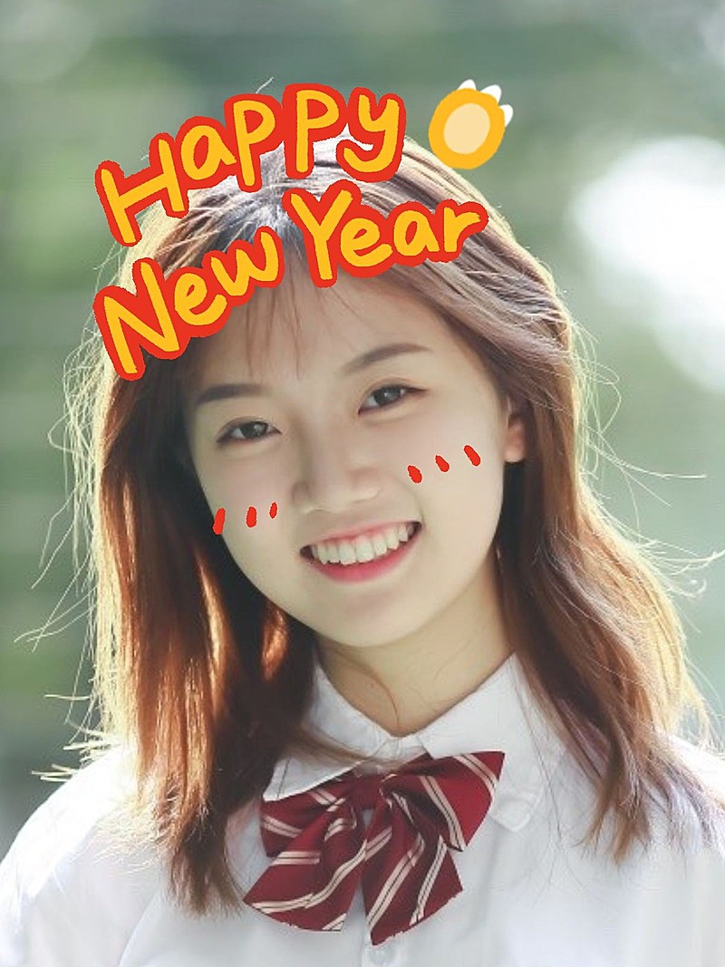 春节晒图春节祝福新年祝福贴纸plog模板