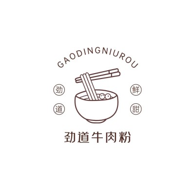 餐饮美食牛肉粉店品牌宣传LOGO