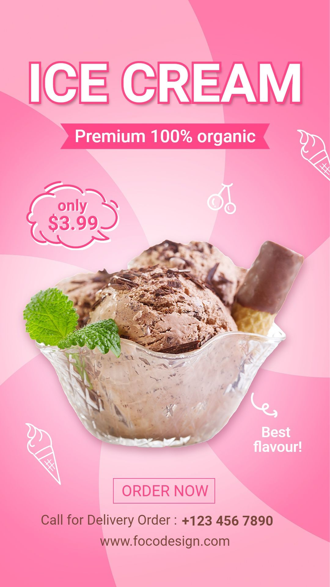 Chocolate Ice Cream Consumer Packaged Fast Food Snacks Ecommerce Story预览效果