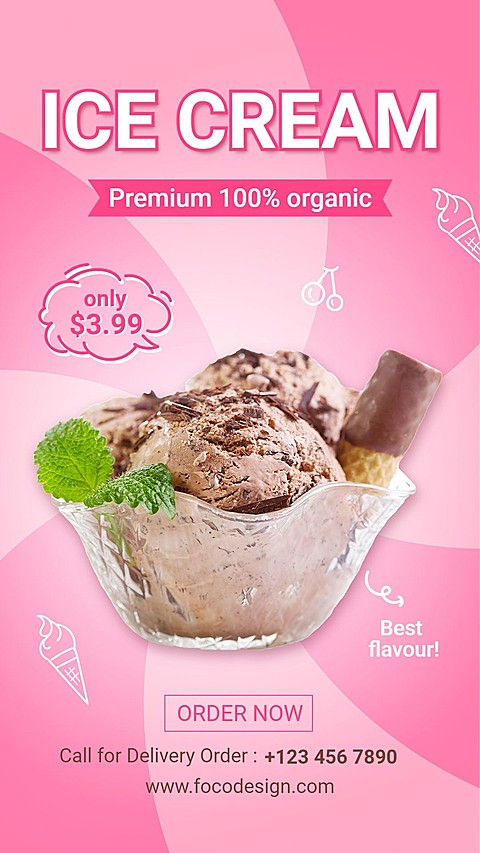 Chocolate Ice Cream Consumer Packaged Fast Food Snacks Ecommerce Story