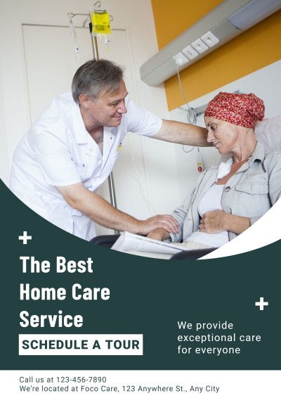 Elderly Home Care Services Promo Advertising Poster