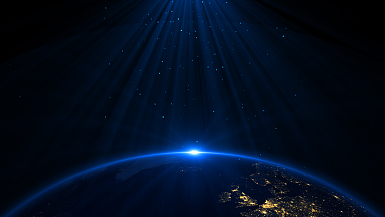 企业商务年会4K科技地球空间粒子背景视频AE模版