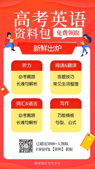 开学高考资料包朋友圈分享海报预览效果