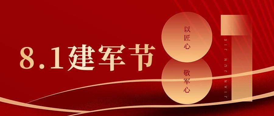 建军节节日祝福公众号首图预览效果