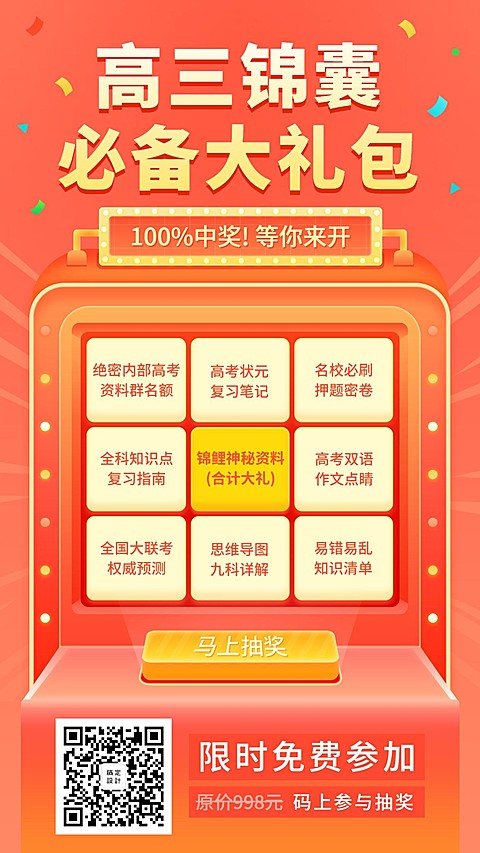 高三锦囊/抽奖/手机海报