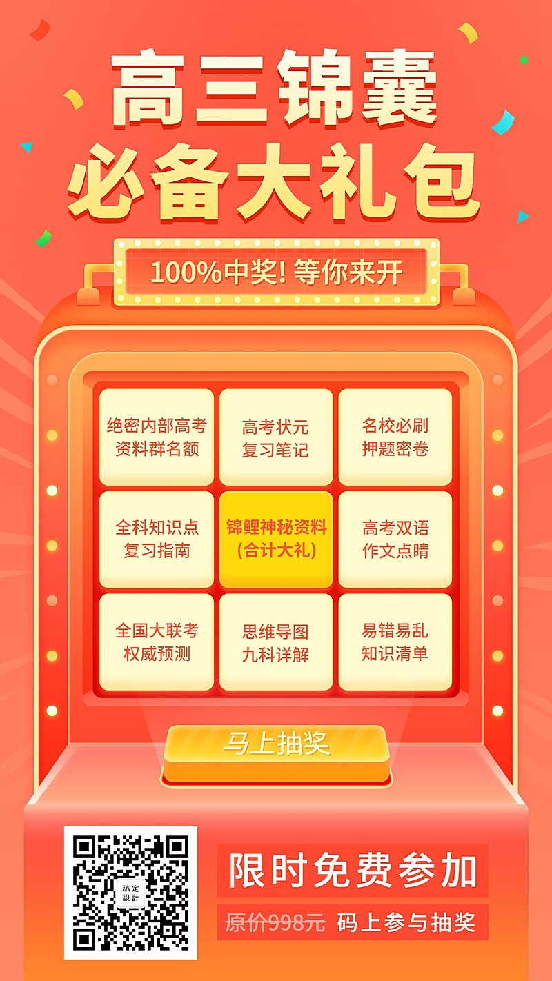 高三锦囊/抽奖/手机海报