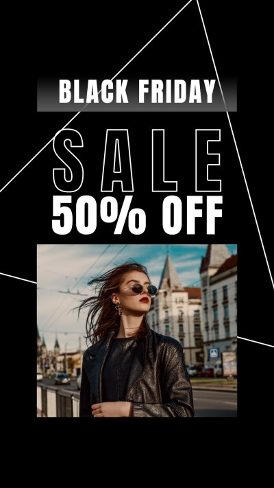 Simple Fashion Women's Wear Black Friday Discount Instagram Story