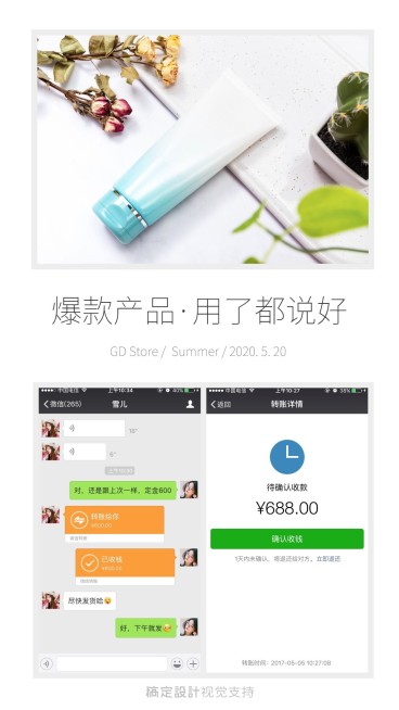 多图拼图美容种草分享展示手机海报预览效果