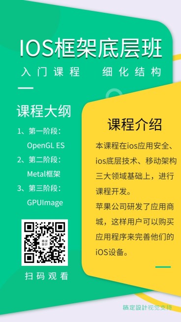 IOS编程课程招生海报预览效果