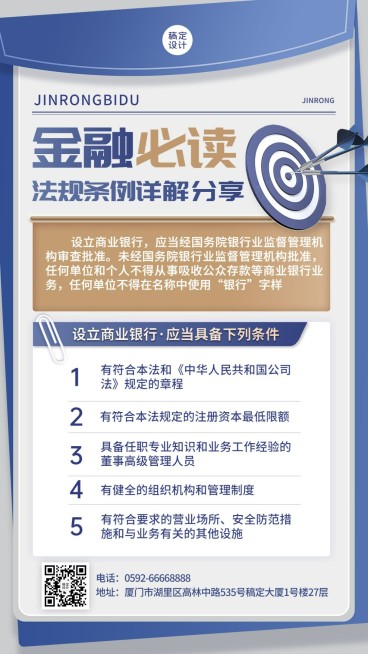 金融政策资讯法律法规条例解读知识科普手机海报预览效果