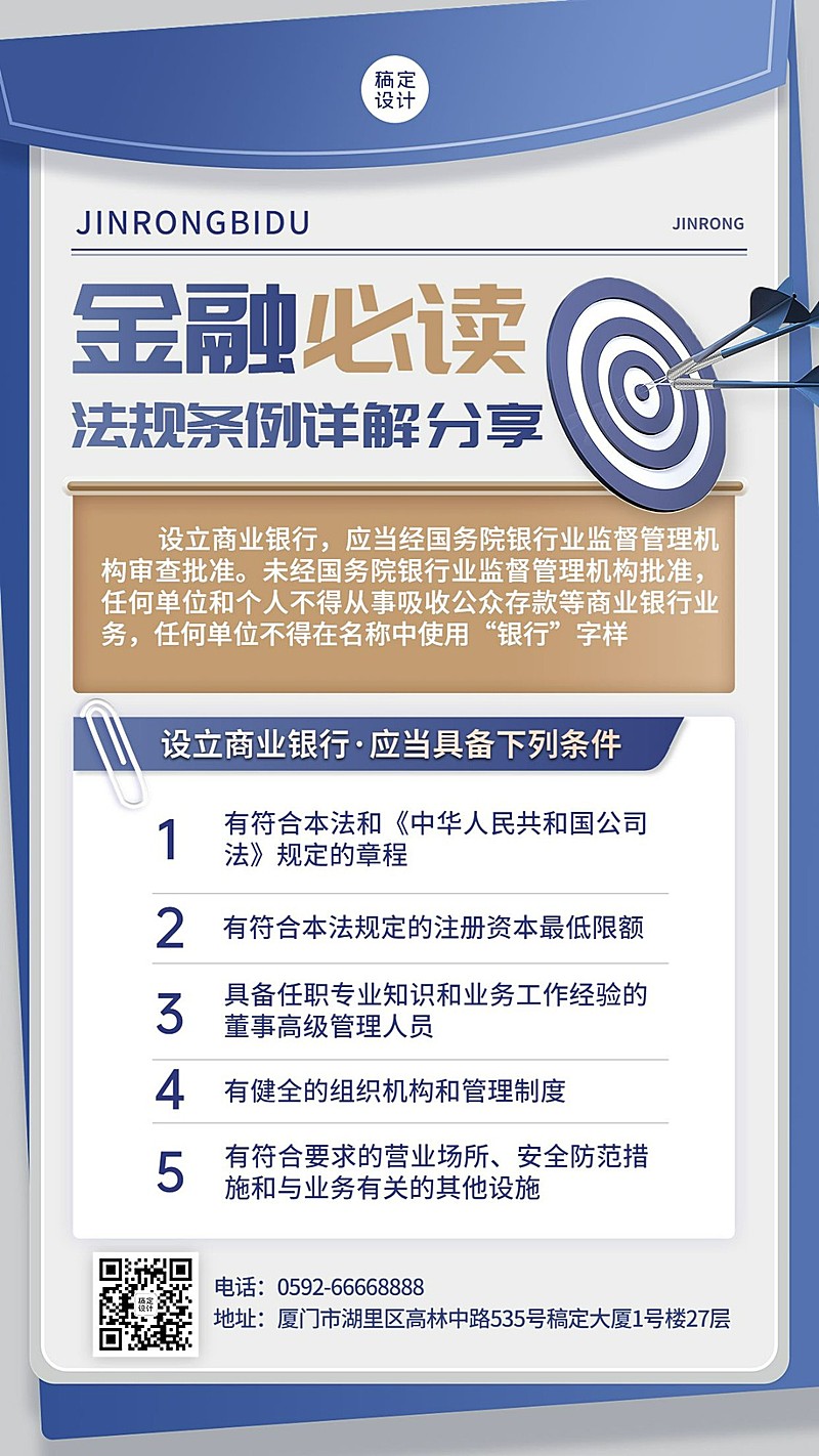金融政策资讯法律法规条例解读知识科普手机海报