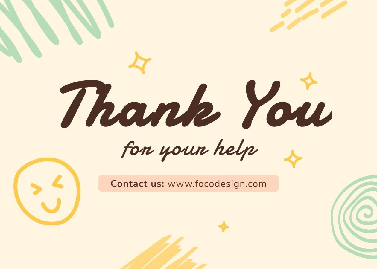 Simple Hand Painted Graffiti Smile Emoji Thank You Card