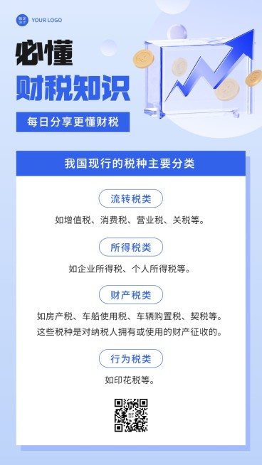 金融财税知识科普简约创意手机海报预览效果