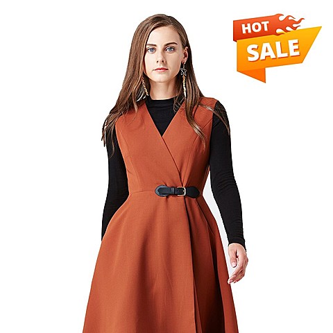Women's Fall Winter Dress Fashion Hot Sale Badge Label Ecommerce Product Image