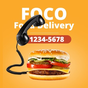 Burger Fast Food Delivery Creative Telephone Simulation Promo Ecommerce Product Image
